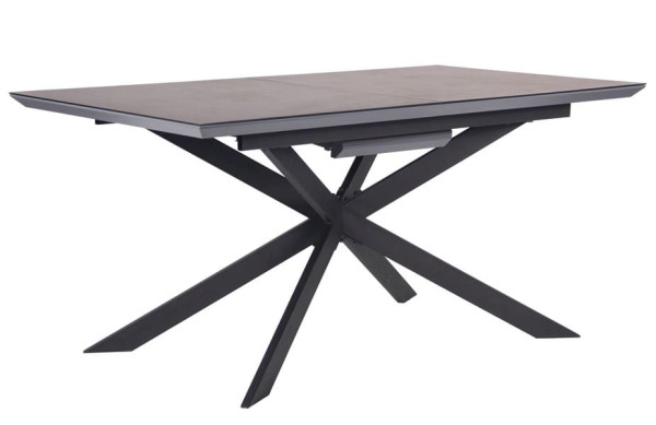 Розкладний обідній стіл AMF Baltimore чорний/скло граніт-0