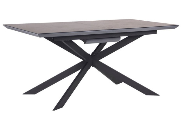 Розкладний обідній стіл AMF Baltimore чорний/скло граніт-1