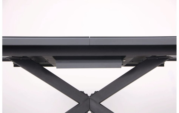 Розкладний обідній стіл AMF Baltimore чорний/скло граніт-3