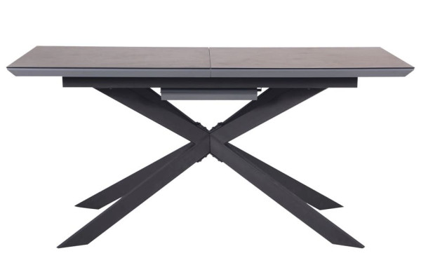 Розкладний обідній стіл AMF Baltimore чорний/скло граніт-5