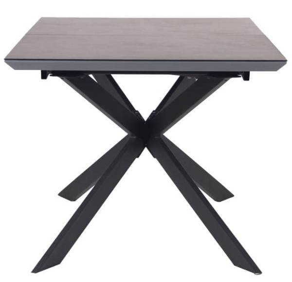 Розкладний обідній стіл AMF Baltimore чорний/скло граніт-6