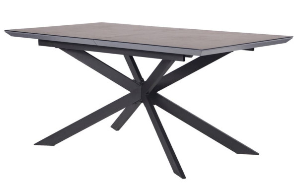 Розкладний обідній стіл AMF Baltimore чорний/скло граніт-7