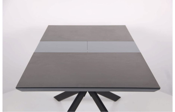 Розкладний обідній стіл AMF Baltimore чорний/скло граніт-8