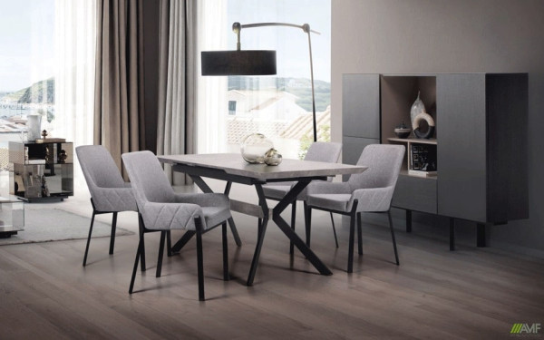 Крісло AMF Charlotte Чорний-Сірий-14