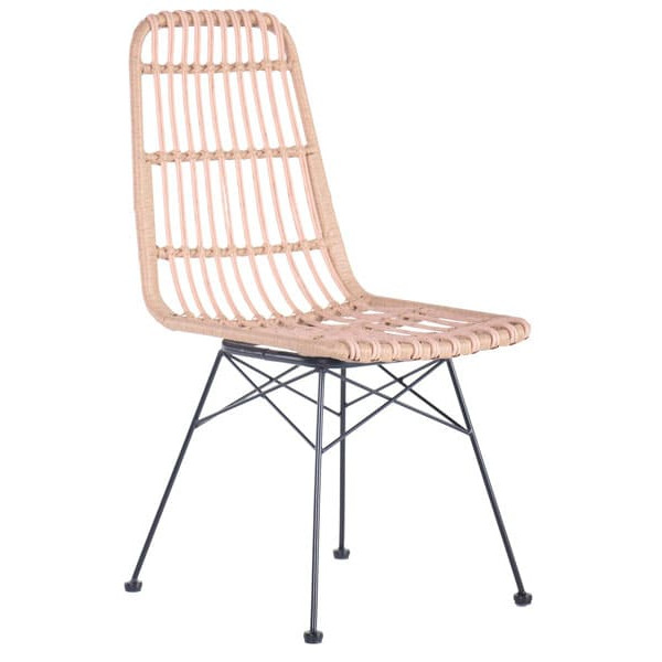 Стул AMF Frida Черный-ротанг латте-1