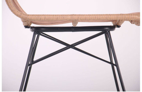 Стул AMF Frida Черный-ротанг латте-7