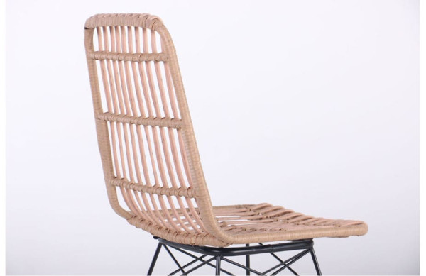 Стул AMF Frida Черный-ротанг латте-8