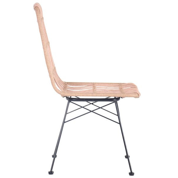 Стул AMF Frida Черный-ротанг латте-3