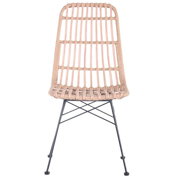 Стул AMF Frida Черный-ротанг латте-2