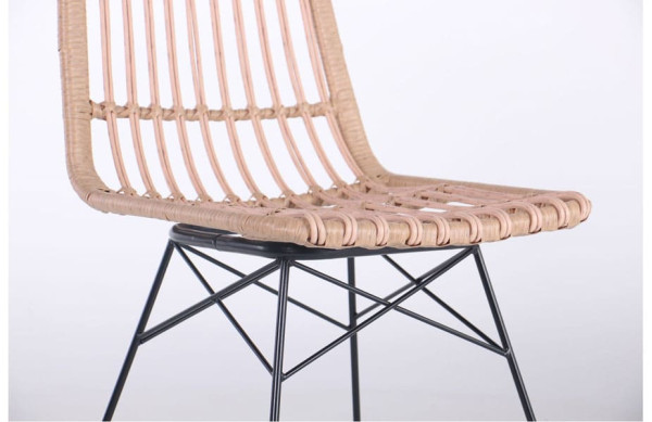 Стул AMF Frida Черный-ротанг латте-12