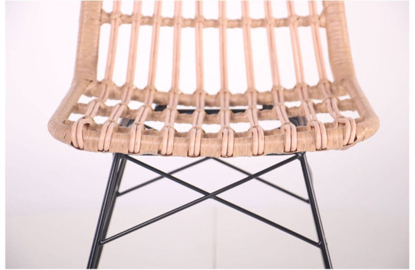 Стул AMF Frida Черный-ротанг латте-13