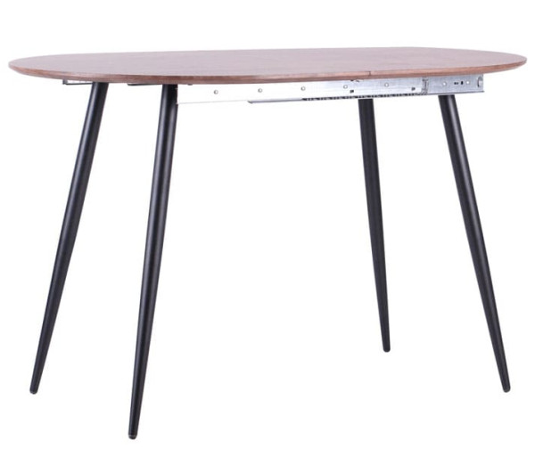 Розкладний обідній стіл AMF Nevada чорний/МДФ дуб шервуд-0