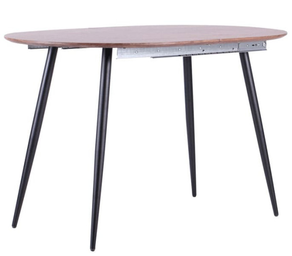 Розкладний обідній стіл AMF Nevada чорний/МДФ дуб шервуд-1