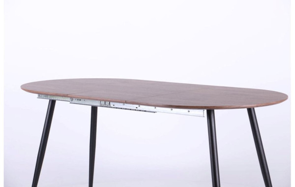 Розкладний обідній стіл AMF Nevada чорний/МДФ дуб шервуд-2