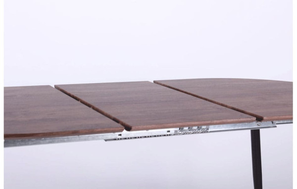 Розкладний обідній стіл AMF Nevada чорний/МДФ дуб шервуд-3