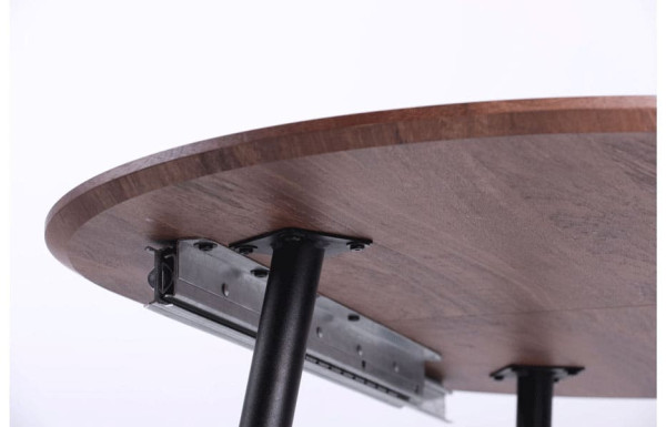 Розкладний обідній стіл AMF Nevada чорний/МДФ дуб шервуд-8