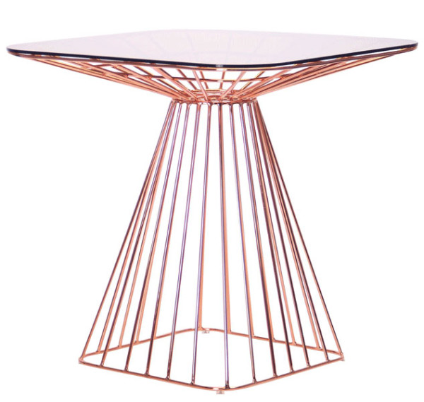 Обідній стіл AMF Tern/rose gold/glass top-0