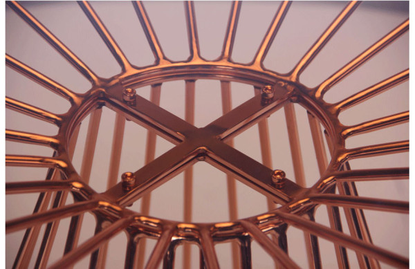 Обідній стіл AMF Tern/rose gold/glass top-2