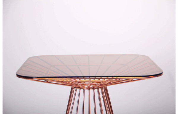 Обідній стіл AMF Tern/rose gold/glass top-3