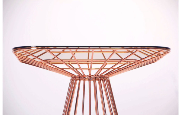 Обідній стіл AMF Tern/rose gold/glass top-5