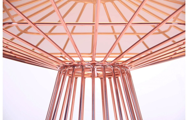 Обідній стіл AMF Tern/rose gold/glass top-6