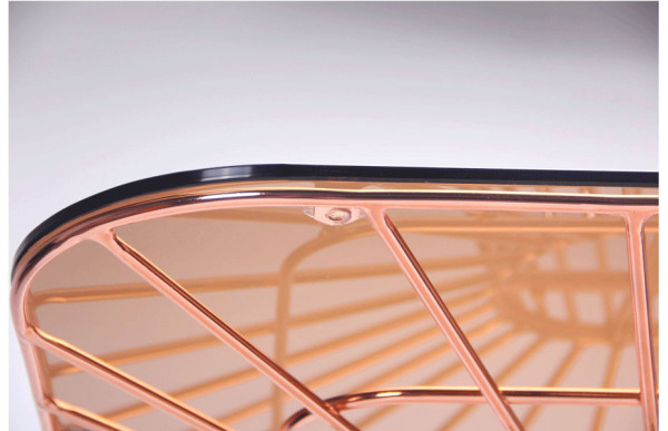 Обідній стіл AMF Tern/rose gold/glass top-7