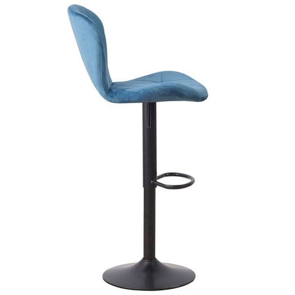 Барный стул AMF Vensan Velvet Blue/Black-2