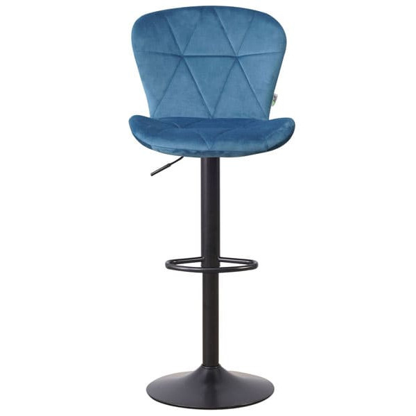 Барный стул AMF Vensan Velvet Blue/Black-3