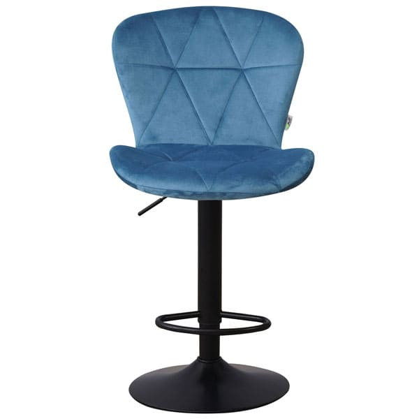 Барный стул AMF Vensan Velvet Blue/Black-1
