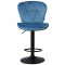 Барний стілець AMF Vensan Velvet Blue/Black-1-thumb