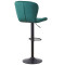 Барный стул AMF Vensan Velvet Green/Black-5-thumb