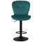 Барный стул AMF Vensan Velvet Green/Black-3-thumb