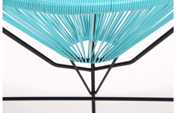 Стул AMF Acapulco Черный-ротанг голубой-12