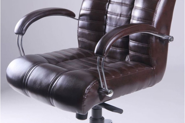 Крісло АМФ Атлантіс Хром Механізм MB Мадрас Дарк Браун-4