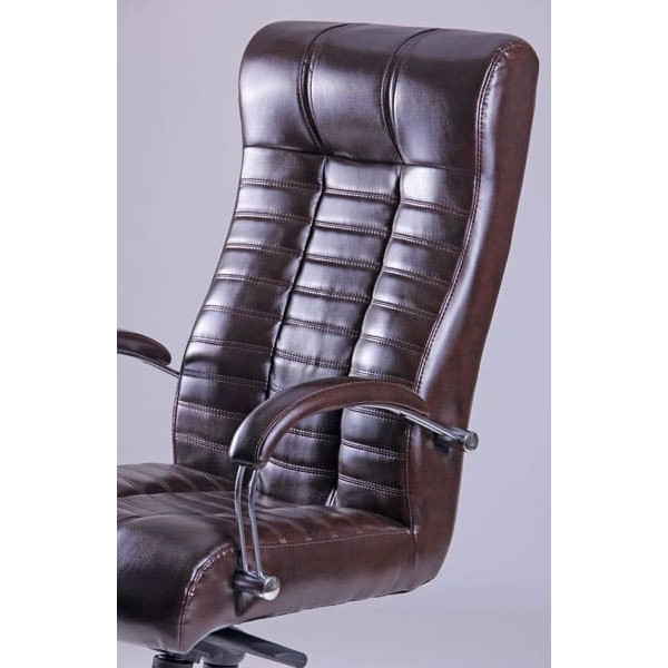 Крісло АМФ Атлантіс Хром Механізм MB Мадрас Дарк Браун-5