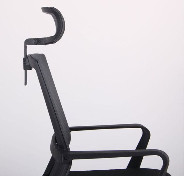 Кресло АМФ Neon HR сиденье Саванна Nova Black 19/спинка Сетка серая-9