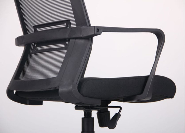 Кресло АМФ Neon HR сиденье Саванна Nova Black 19/спинка Сетка серая-10
