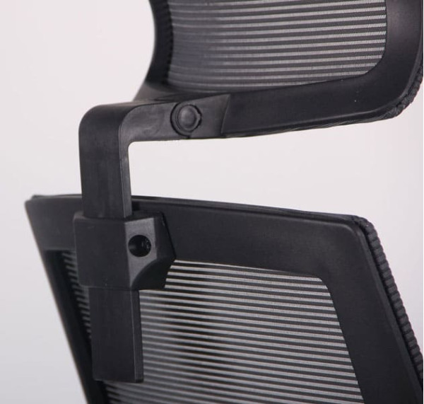 Кресло АМФ Neon HR сиденье Саванна Nova Black 19/спинка Сетка серая-12