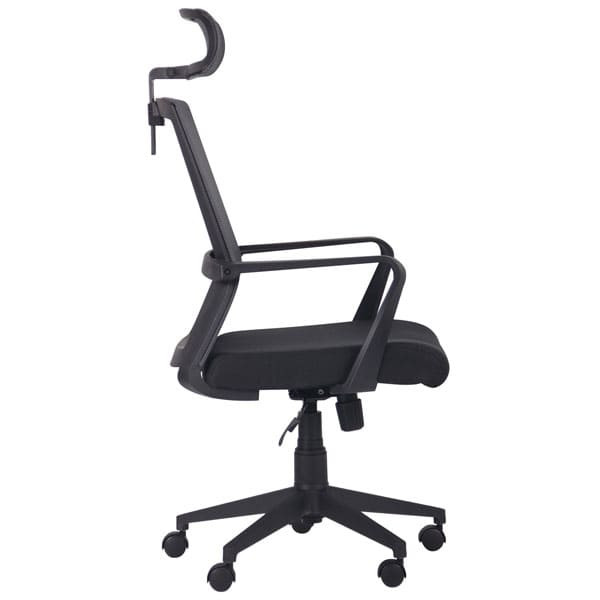 Кресло АМФ Neon HR сиденье Саванна Nova Black 19/спинка Сетка серая-2