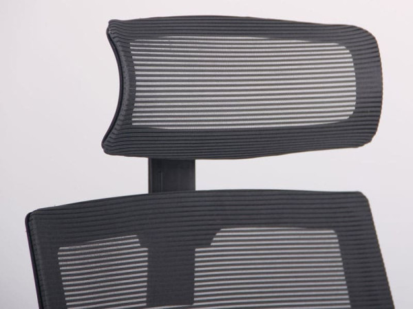 Кресло АМФ Neon HR сиденье Саванна Nova Black 19/спинка Сетка серая-8