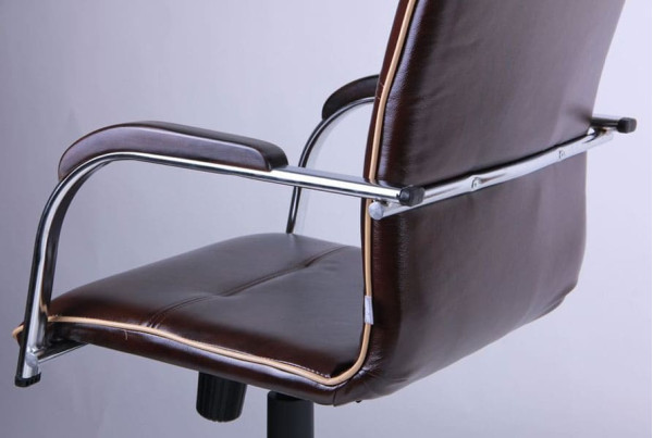 Крісло АМФ Самба-RC Хром горіх Мадрас дарк браун з кантом Мадрас голд беж-5