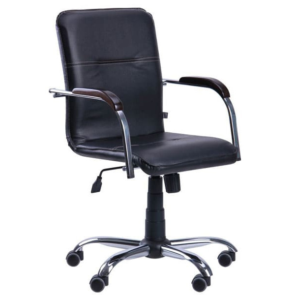 Крісло АМФ Самба-RC Хром горіх Скаден чорний без канта-0