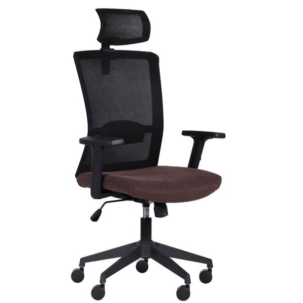 Крісло АМФ Uran Black HR сидіння Сідней-26/спинка Сітка SL-00 Чорна-0