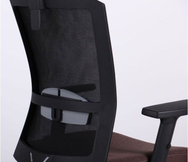 Крісло АМФ Uran Black HR сидіння Сідней-26/спинка Сітка SL-00 Чорна-12