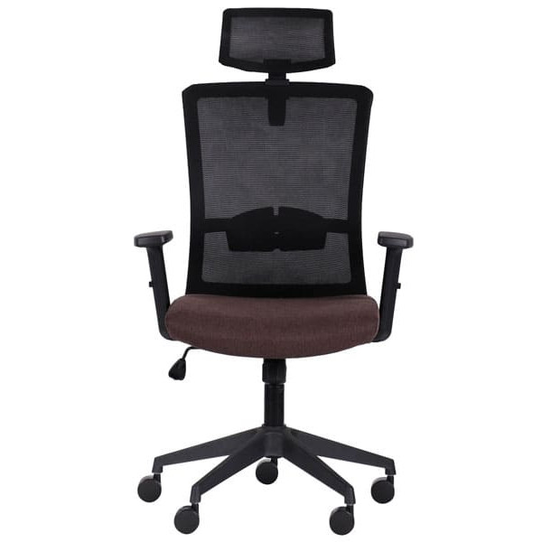 Крісло АМФ Uran Black HR сидіння Сідней-26/спинка Сітка SL-00 Чорна-1