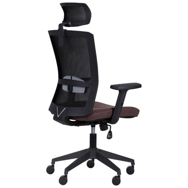 Крісло АМФ Uran Black HR сидіння Сідней-26/спинка Сітка SL-00 Чорна-2