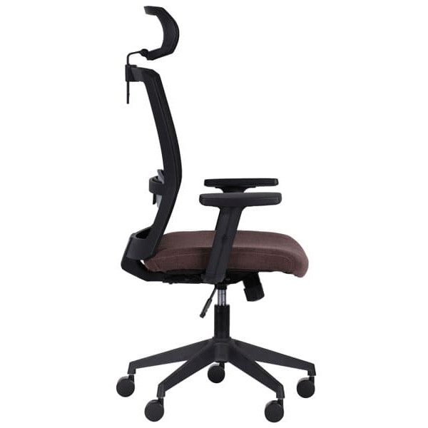 Крісло АМФ Uran Black HR сидіння Сідней-26/спинка Сітка SL-00 Чорна-3