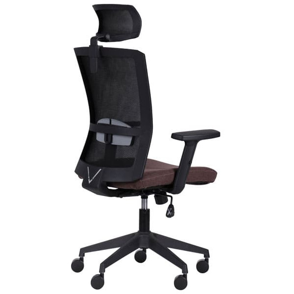 Крісло АМФ Uran Black HR сидіння Сідней-26/спинка Сітка SL-00 Чорна-4