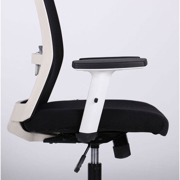 Крісло АМФ Uran White HR сидіння Сідней-07/спинка Сітка HY-100 Чорна-10