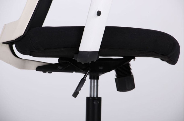 Крісло АМФ Uran White HR сидіння Сідней-07/спинка Сітка HY-100 Чорна-12